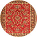 Machine Washable Persian Orange Traditional Area Rugs, wshtr3202org