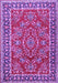 Machine Washable Persian Purple Traditional Area Rugs, wshtr3202pur