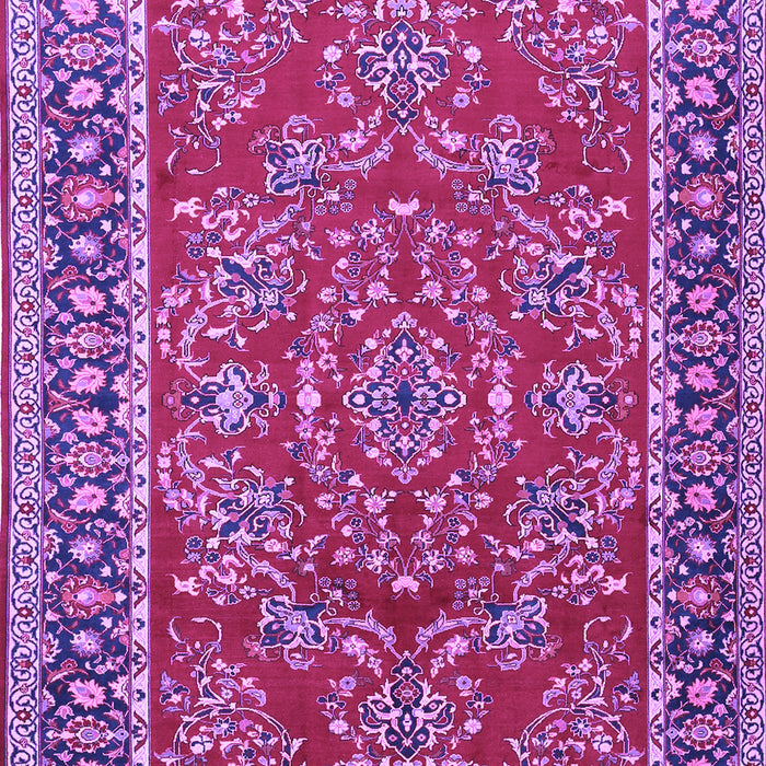Machine Washable Persian Purple Traditional Area Rugs, wshtr3202pur