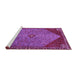 Sideview of Machine Washable Persian Purple Traditional Area Rugs, wshtr3203pur