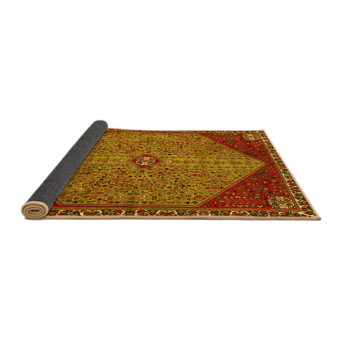 Sideview of Persian Yellow Traditional Rug, tr3203yw