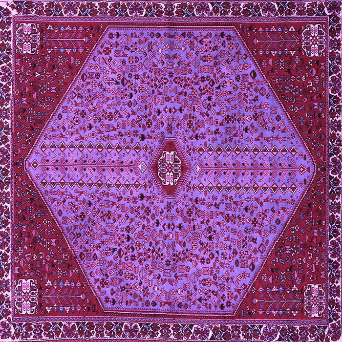 Square Persian Purple Traditional Rug, tr3203pur