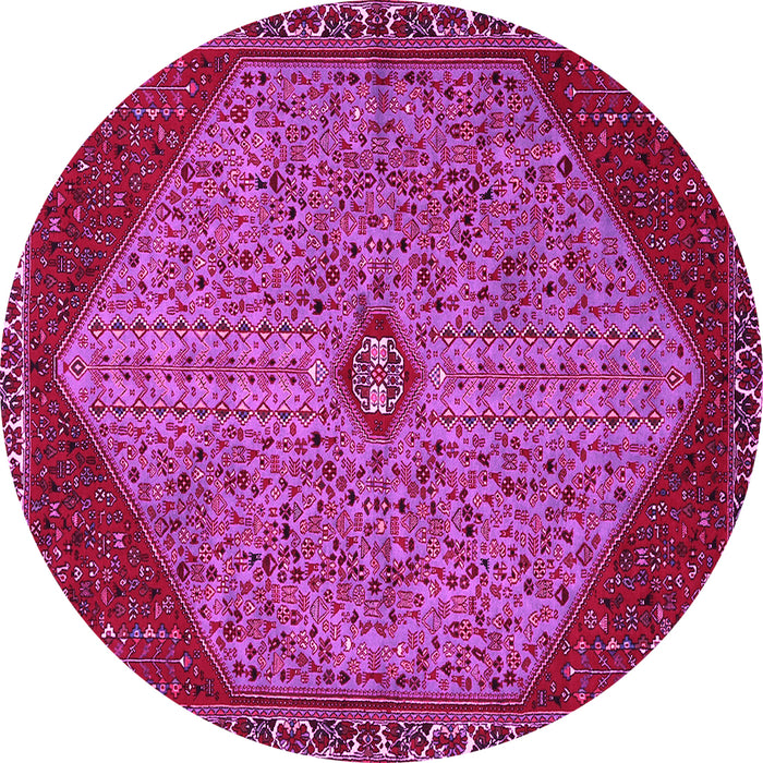 Round Persian Pink Traditional Rug, tr3203pnk