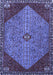 Machine Washable Persian Blue Traditional Rug, wshtr3203blu