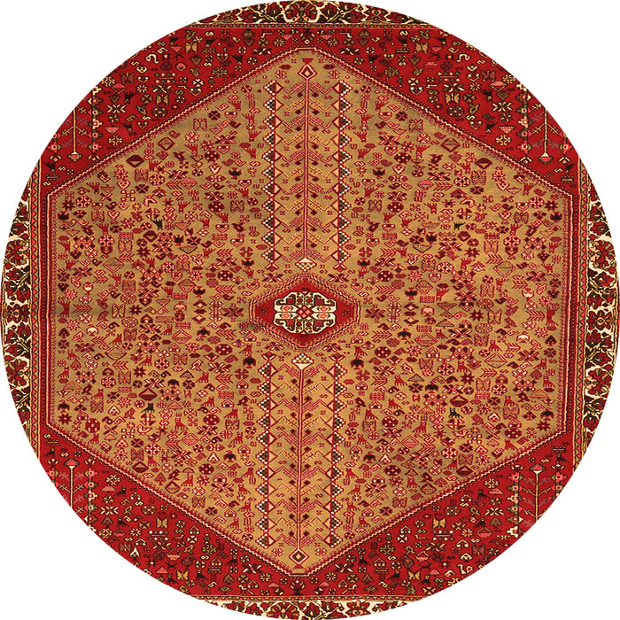 Square Persian Orange Traditional Rug, tr3203org