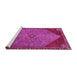 Sideview of Machine Washable Persian Pink Traditional Rug, wshtr3203pnk