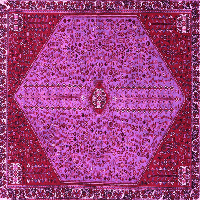 Square Machine Washable Persian Pink Traditional Rug, wshtr3203pnk