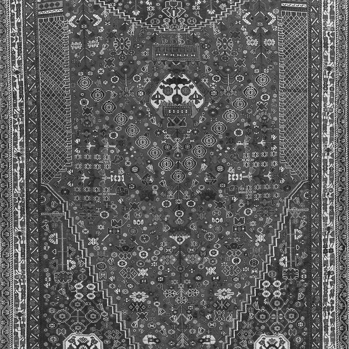 Serging Thickness of Machine Washable Persian Gray Traditional Rug, wshtr3204gry
