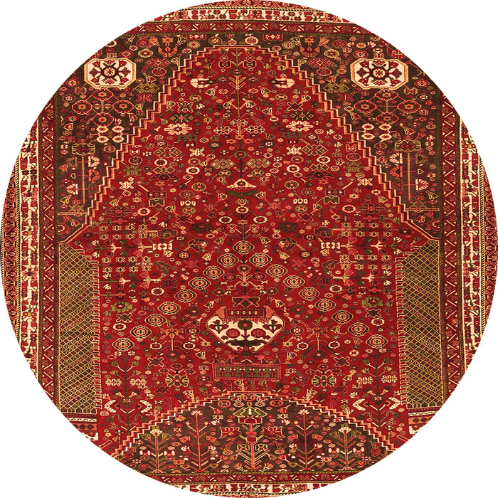 Square Persian Orange Traditional Rug, tr3204org