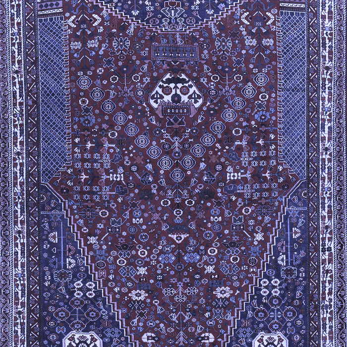 Machine Washable Persian Blue Traditional Rug, wshtr3204blu