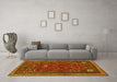 Machine Washable Persian Yellow Traditional Rug in a Living Room, wshtr3204yw