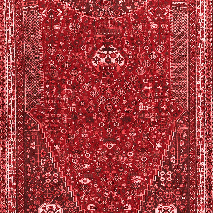 Machine Washable Persian Red Traditional Rug, wshtr3204red