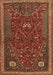 Machine Washable Persian Brown Traditional Rug, wshtr3204brn