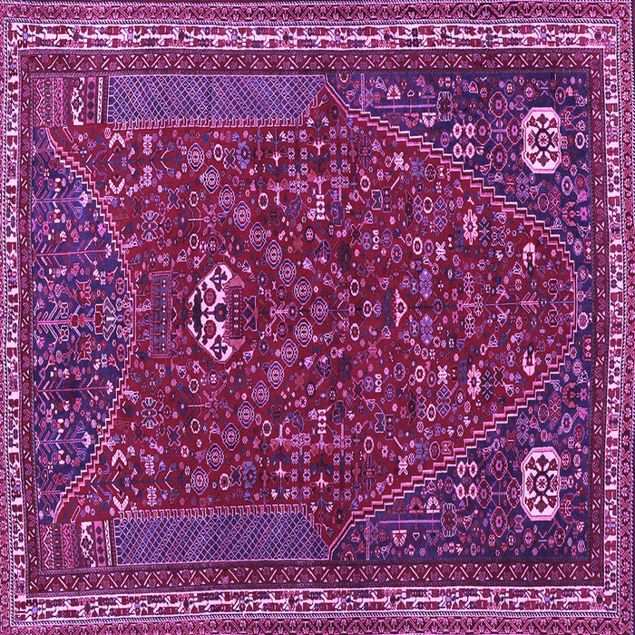 Square Persian Purple Traditional Rug, tr3204pur