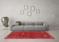 Machine Washable Persian Red Traditional Rug, wshtr3204red