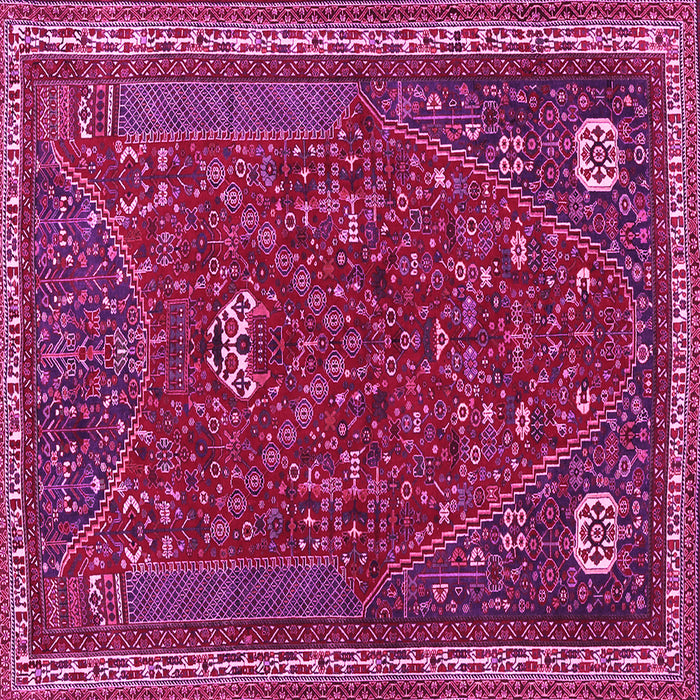 Square Machine Washable Persian Pink Traditional Rug, wshtr3204pnk