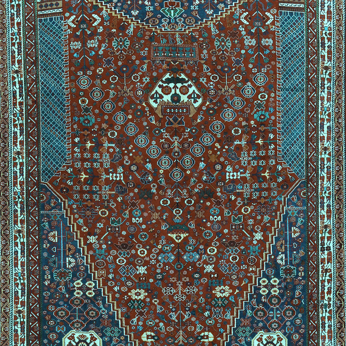 Machine Washable Persian Light Blue Traditional Rug, wshtr3204lblu