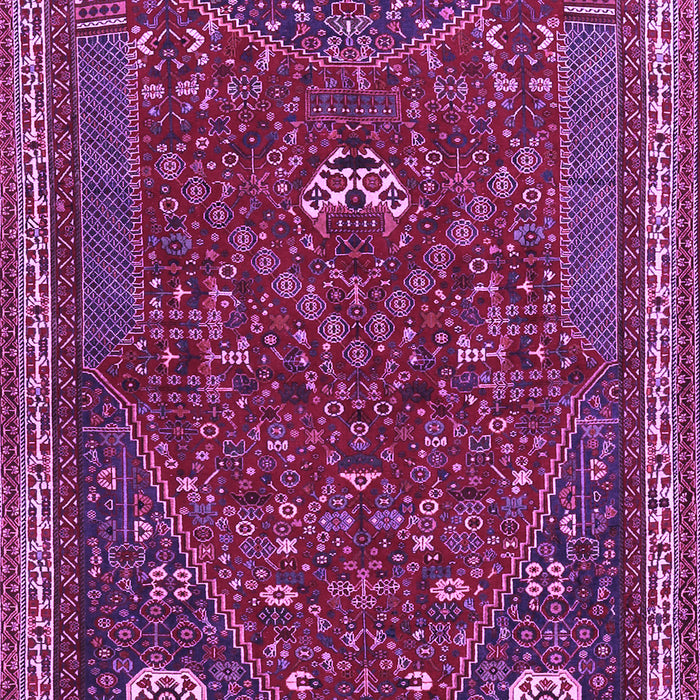 Machine Washable Persian Purple Traditional Area Rugs, wshtr3204pur