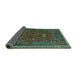Sideview of Persian Turquoise Traditional Rug, tr3204turq