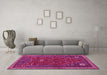 Machine Washable Persian Pink Traditional Rug in a Living Room, wshtr3204pnk