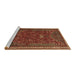 Sideview of Machine Washable Persian Brown Traditional Rug, wshtr3204brn