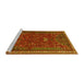 Sideview of Machine Washable Persian Yellow Traditional Rug, wshtr3204yw