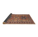 Sideview of Traditional Saffron Red Persian Rug, tr3205