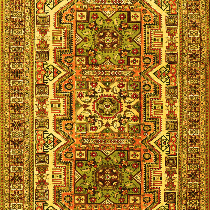 Machine Washable Persian Yellow Traditional Rug, wshtr3205yw