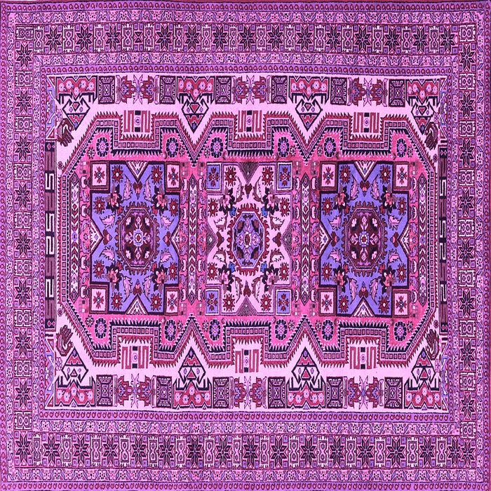 Square Persian Purple Traditional Rug, tr3205pur