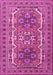 Machine Washable Persian Pink Traditional Rug, wshtr3205pnk