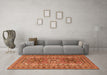 Machine Washable Persian Orange Traditional Area Rugs in a Living Room, wshtr3205org