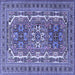 Square Persian Blue Traditional Rug, tr3205blu