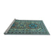 Sideview of Machine Washable Persian Light Blue Traditional Rug, wshtr3205lblu