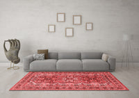 Machine Washable Persian Red Traditional Rug, wshtr3205red