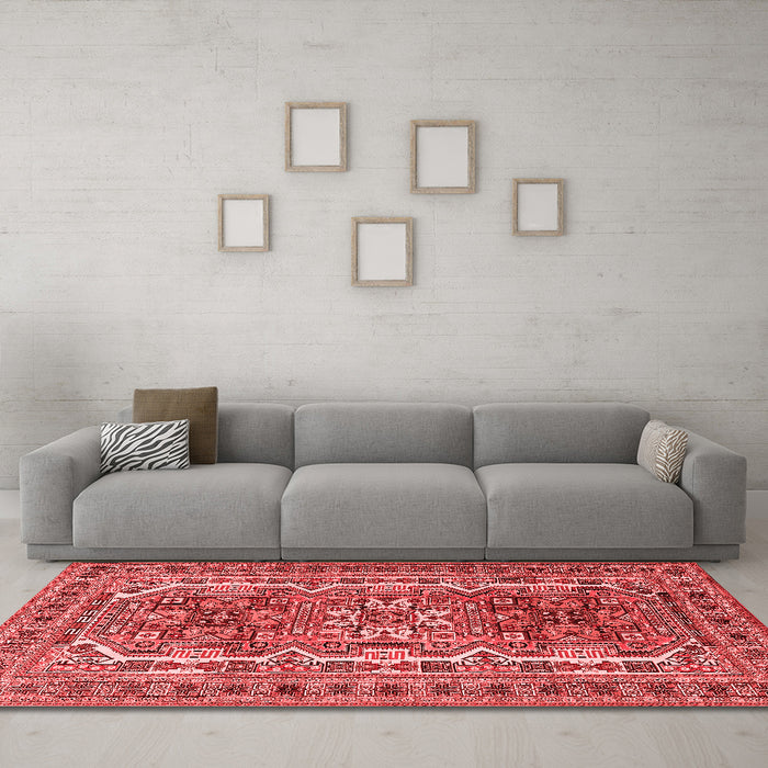 Traditional Red Washable Rugs
