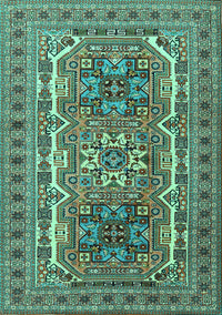 Persian Turquoise Traditional Rug, tr3205turq