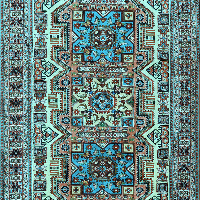 Machine Washable Persian Light Blue Traditional Rug, wshtr3205lblu