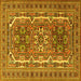 Square Persian Yellow Traditional Rug, tr3205yw