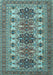 Machine Washable Persian Light Blue Traditional Rug, wshtr3206lblu