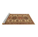 Sideview of Machine Washable Persian Brown Traditional Rug, wshtr3206brn