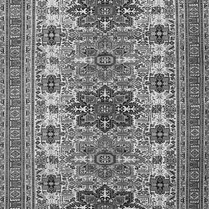 Serging Thickness of Machine Washable Persian Gray Traditional Rug, wshtr3206gry