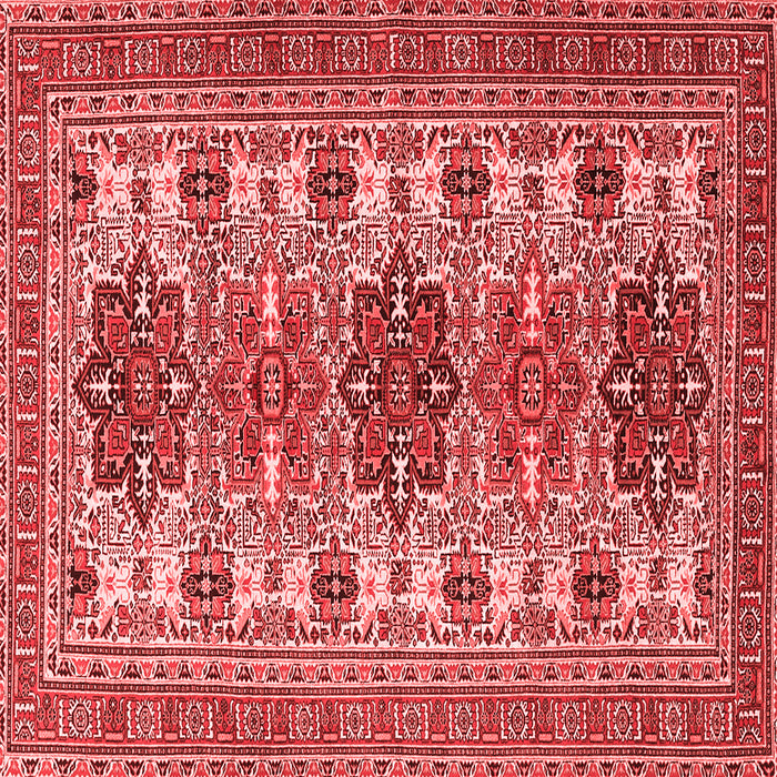 Machine Washable Persian Red Traditional Rug, wshtr3206red