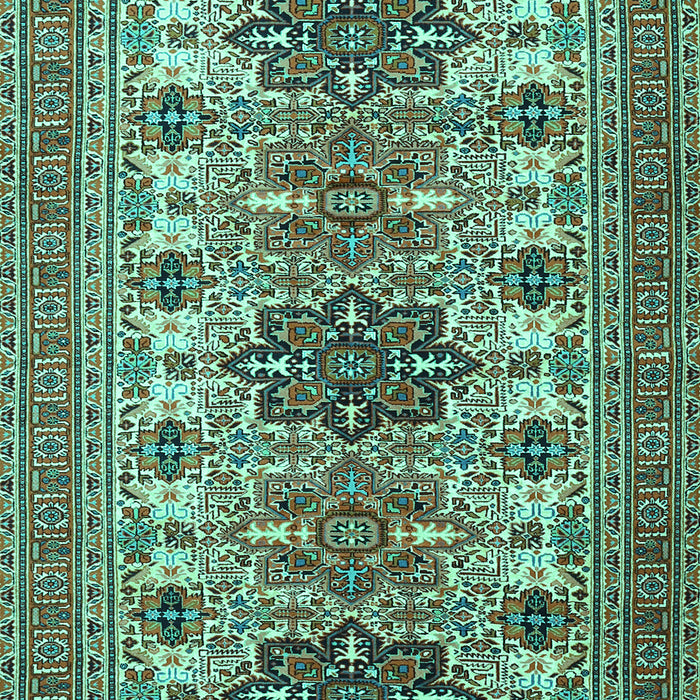 Machine Washable Persian Turquoise Traditional Area Rugs, wshtr3206turq