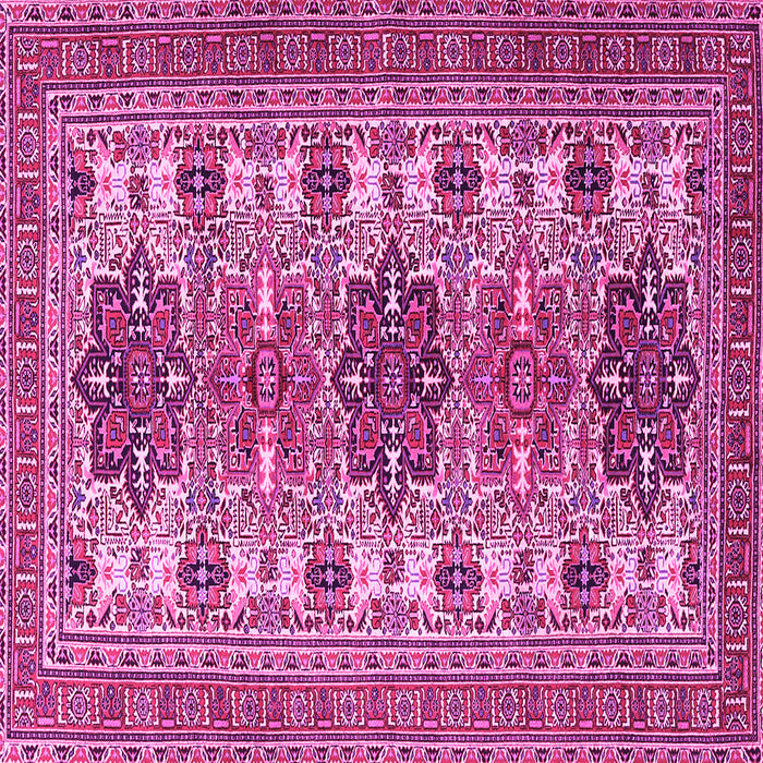 Square Persian Pink Traditional Rug, tr3206pnk