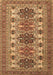 Machine Washable Persian Brown Traditional Rug, wshtr3206brn