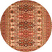 Square Persian Orange Traditional Rug, tr3206org