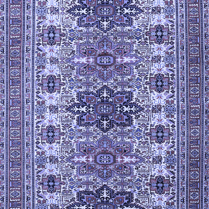 Machine Washable Persian Blue Traditional Rug, wshtr3206blu