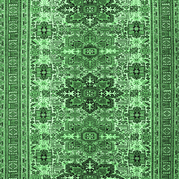 Machine Washable Persian Emerald Green Traditional Area Rugs, wshtr3206emgrn
