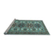 Sideview of Machine Washable Persian Light Blue Traditional Rug, wshtr3206lblu