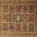 Square Persian Brown Traditional Rug, tr3207brn